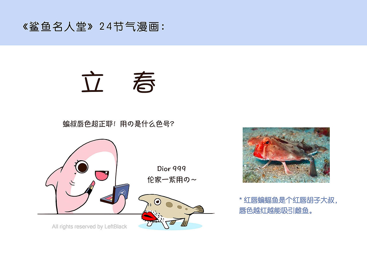 《 鲨鱼名人堂：海底24节气 》 漫画（图ZMzQyOTMwMzY0） - 短篇/格漫 - 站酷设计师LeftB原创素材 - 站酷ZCOOL