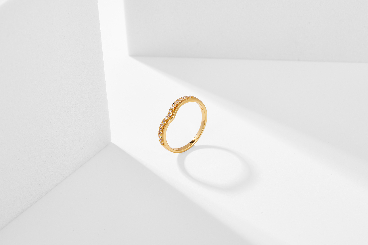 珠宝首饰拍摄 戒指简约光影场景图