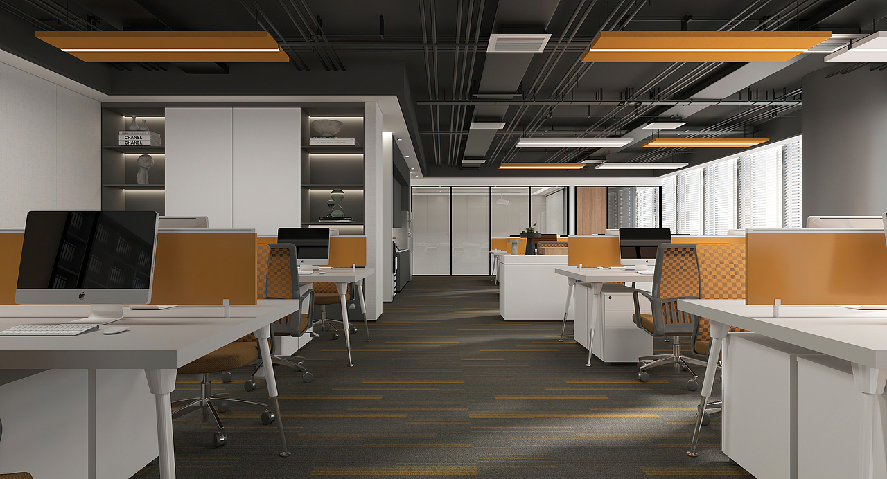 现代办公空间 效果图表现