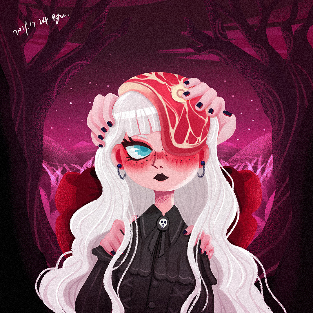 每日插画20_暗黑哥特萝莉