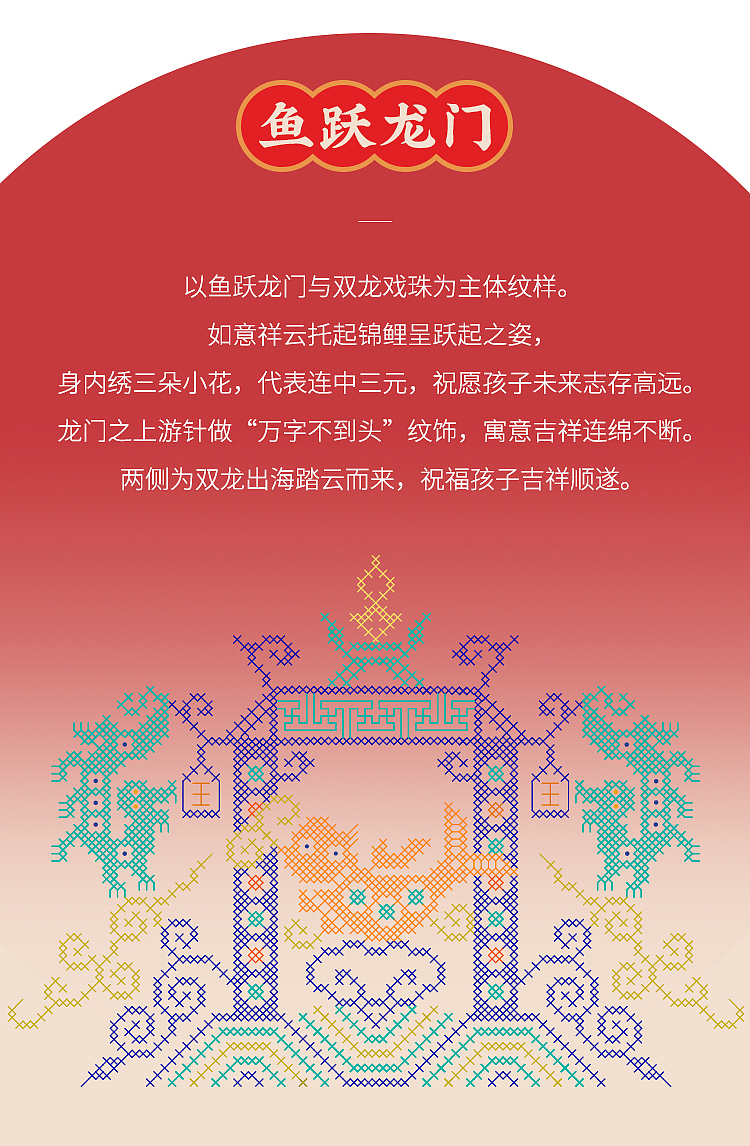 福禄挑花-长命富贵 鱼跃龙门（图ZMzUwNjk2OTg0） - 工艺品设计 - 站酷设计师王丹青爱手创原创素材 - 站酷ZCOOL