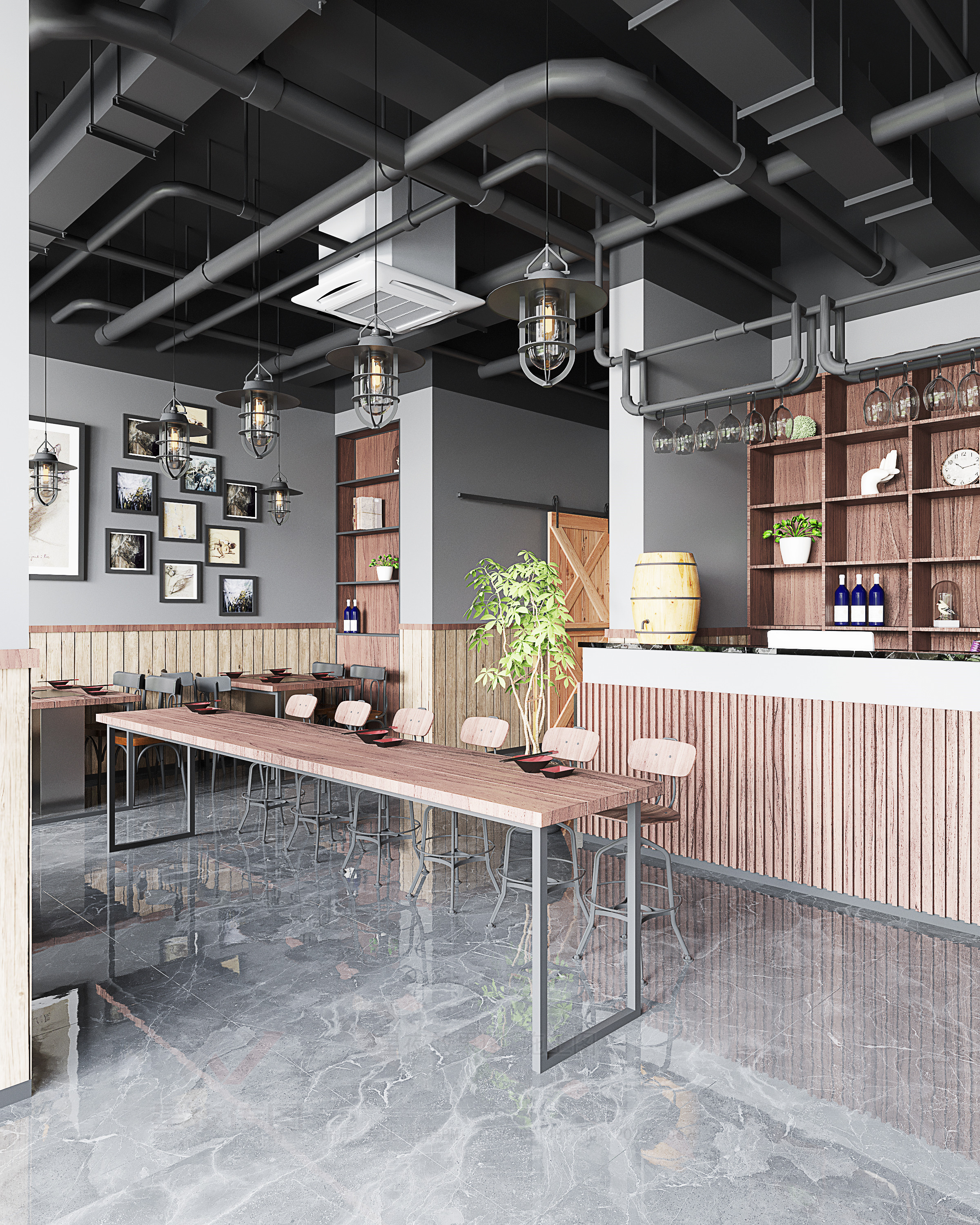 工装|工业风琉璃盏餐饮—餐厅