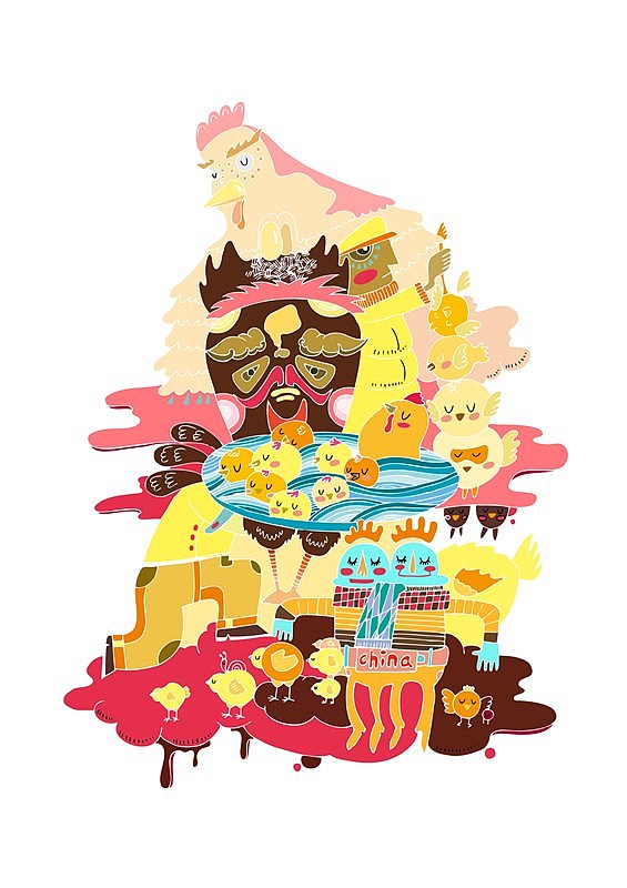 新年春节习俗插画绘（图ZMTI4MDMwMDA=） - 商业插画 - 站酷设计师昭元蛋白原创素材 - 站酷ZCOOL
