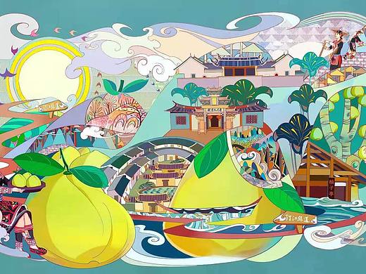 《柚见畲乡》（个人主页-ZNDk2NjA1NTY=） - 商业插画 - 站酷设计师叶智成原创素材 - 站酷ZCOOL