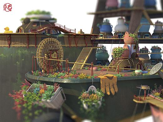 多肉城系列03《多肉农场》（个人主页-ZMzY2MDM5ODg=） - 概念设定 - 站酷设计师旅行的爬爬原创素材 - 站酷ZCOOL