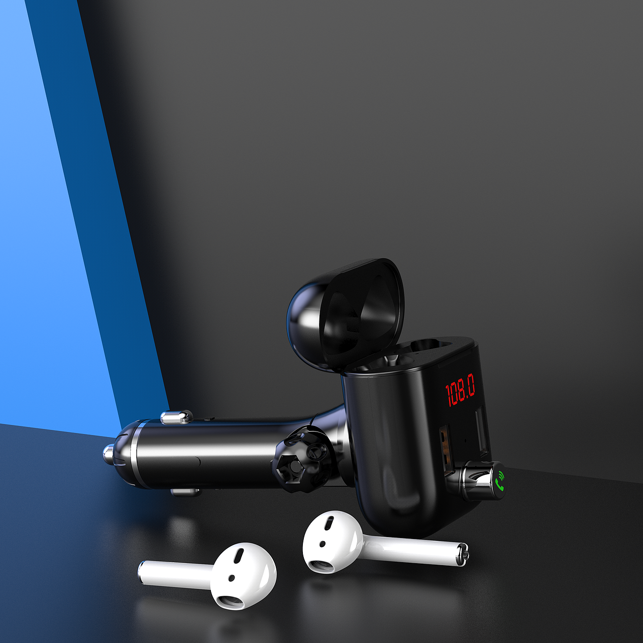 智能车载蓝牙播放器-airpods充电