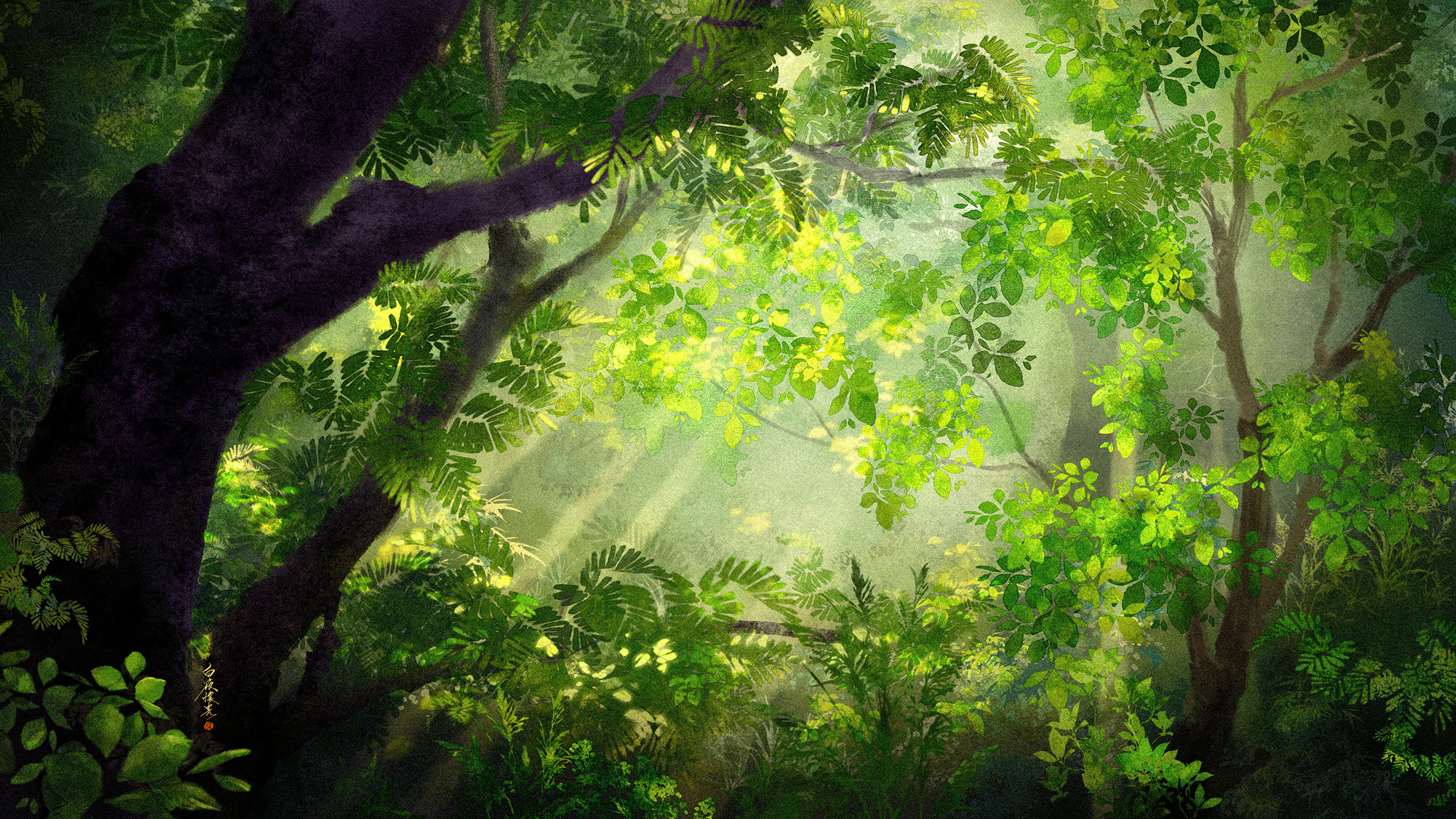 夏日密林|插画|创作习作|白夜怀光 - 原创作品 - 站酷 (zcool)