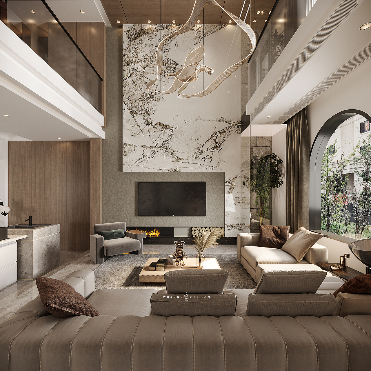 现代轻奢风别墅空间（图ZMjgxNTMxNjcy） - 建筑/空间 - 站酷设计师戊空视觉原创素材 - 站酷ZCOOL