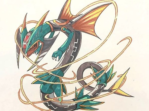 马克笔表现-神奇宝贝裂空座