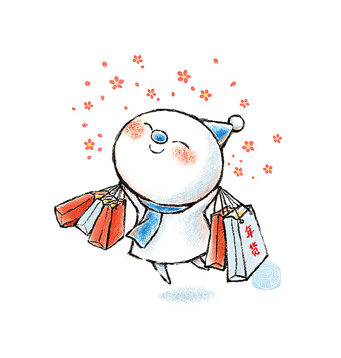 2019雪娃娃买年货～（图ZMTQzNDQxMjQw） - 绘本 - 站酷设计师雪娃娃童话原创素材 - 站酷ZCOOL