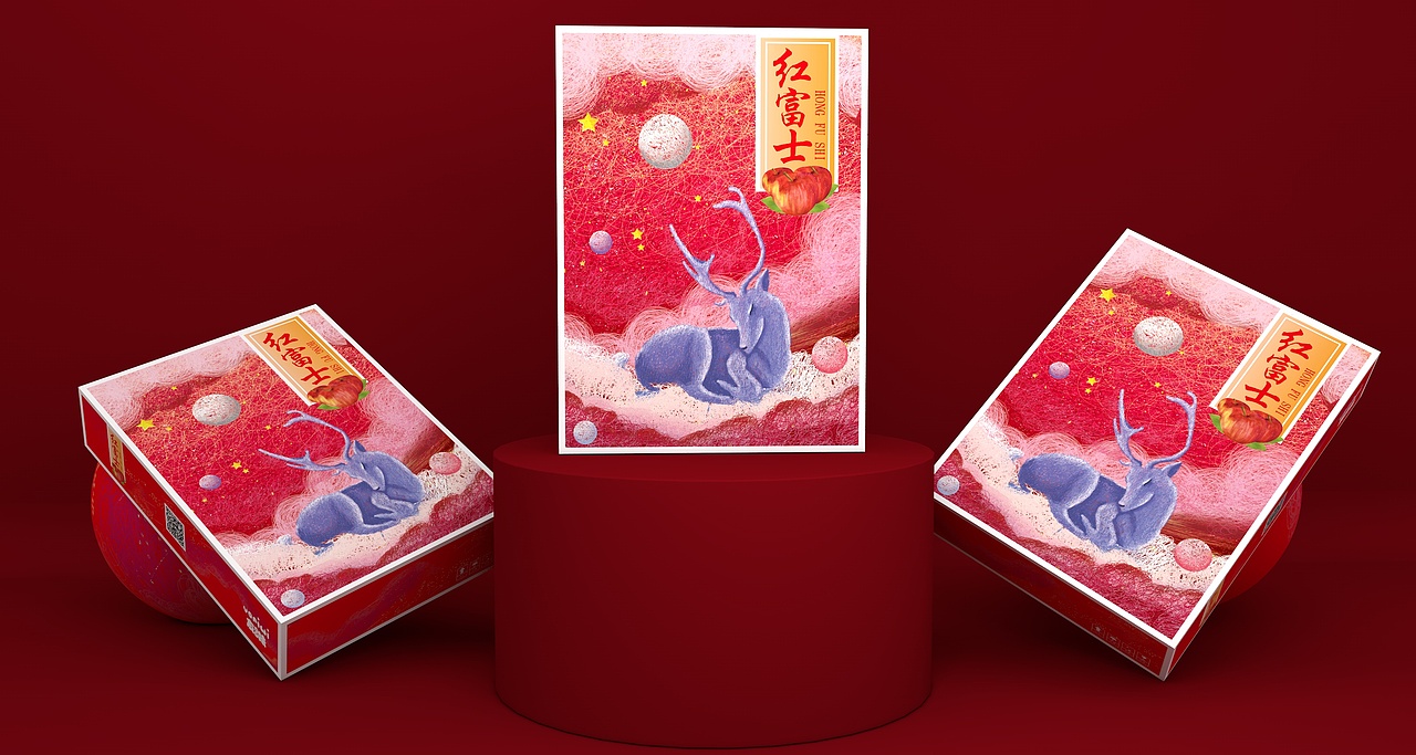 红富士苹果礼盒、高原红苹果礼盒、水果礼盒、节日礼盒