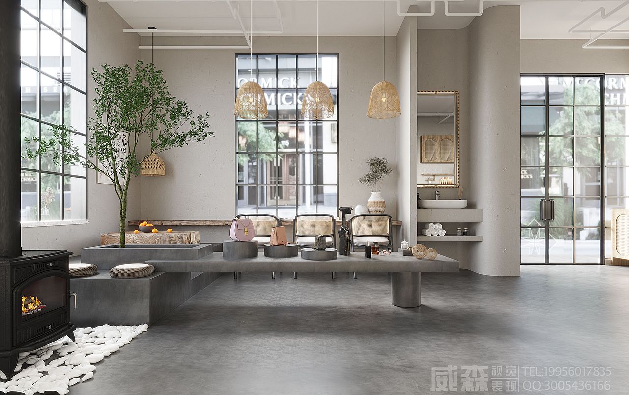 侘寂风格理发店-101