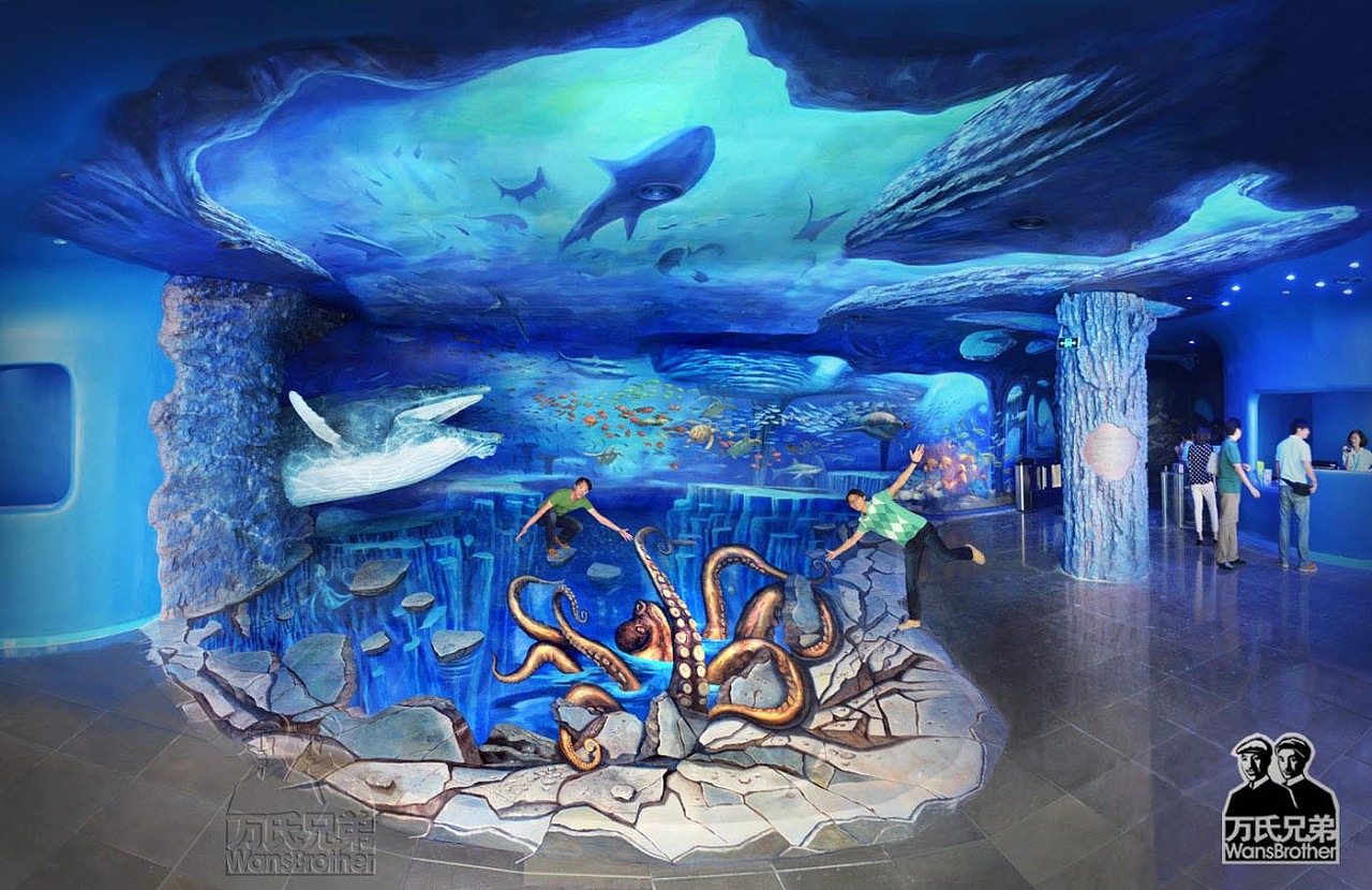 巨幅3d壁画|3d画|3d立体画|3d地画|万氏兄弟出品