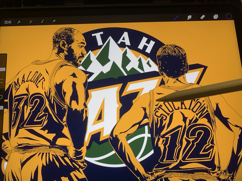 NBA双人组（图ZMzM1Mjc4NjA4） - 新锐潮流插画 - 站酷设计师赵HC原创素材 - 站酷ZCOOL