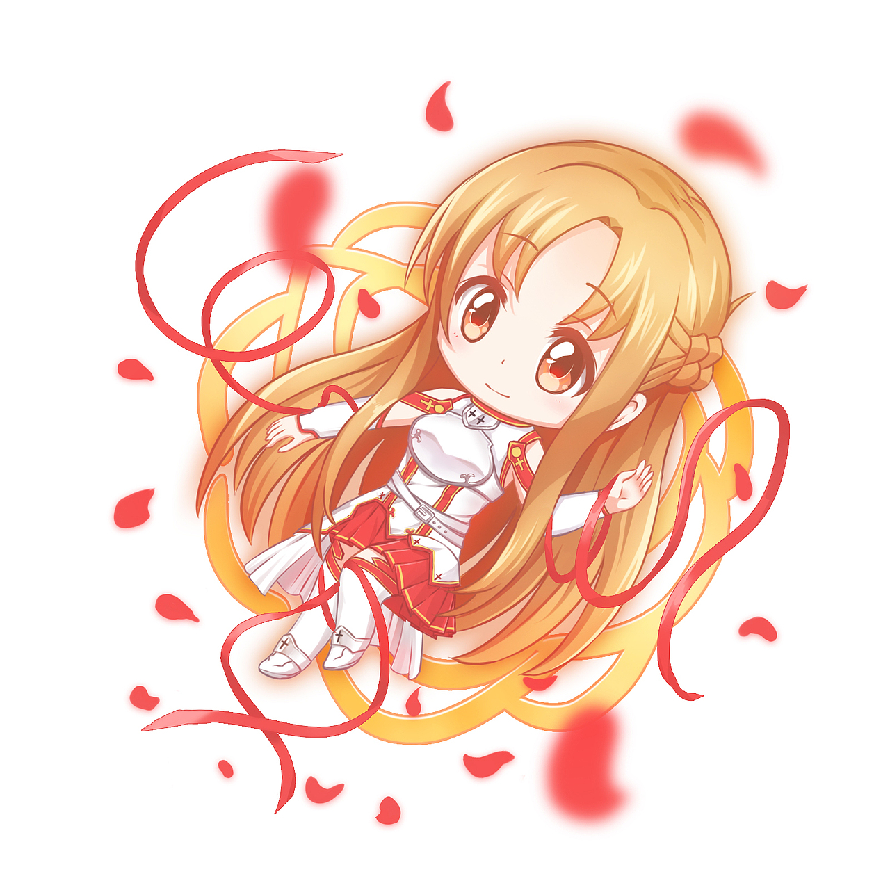 刀剑神域亚丝娜q版同人插画.