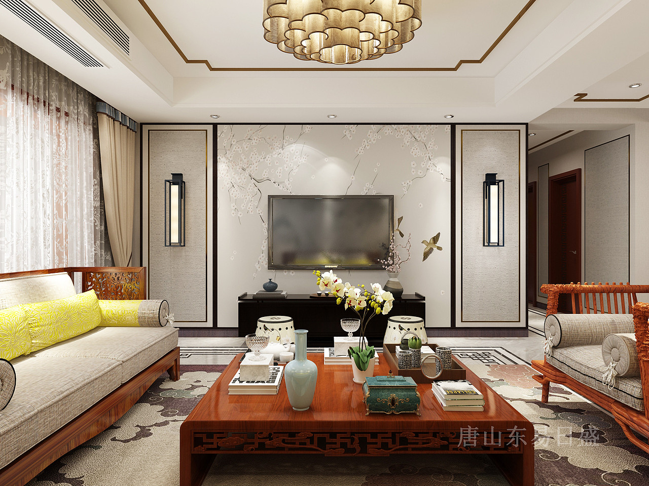 【唐山东易日盛】170平唐城壹零壹中式风格装修效果图（图ZMTYwMDM5NzA0） - 家装设计 - 站酷设计师东易日盛天津原创素材 - 站酷ZCOOL
