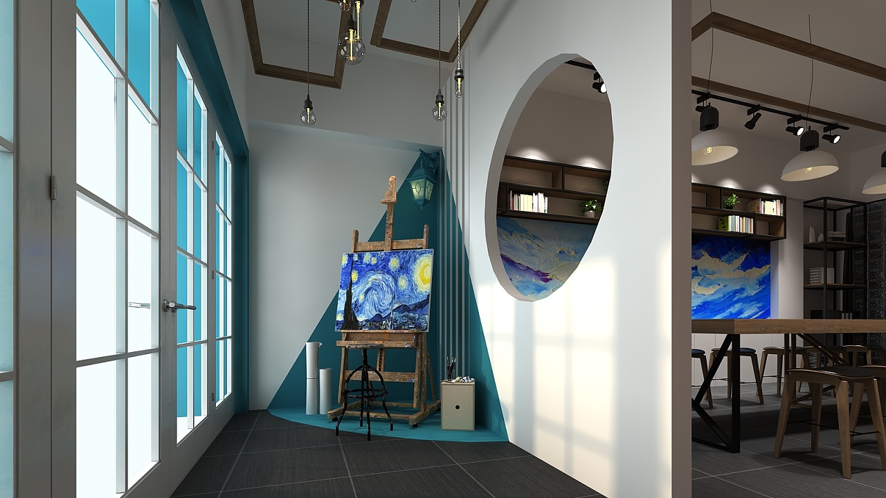 某画室|空间|展陈设计|吐故而纳新 - 原创作品 - 站酷 (zcool)