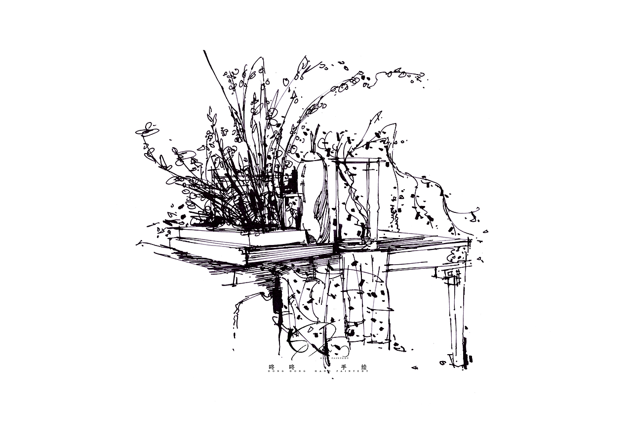 马克笔桌花上色步骤快速表现（图ZMTAwNjgxODYw） - 艺术插画 - 站酷设计师咚咚婚礼手绘原创素材 - 站酷ZCOOL