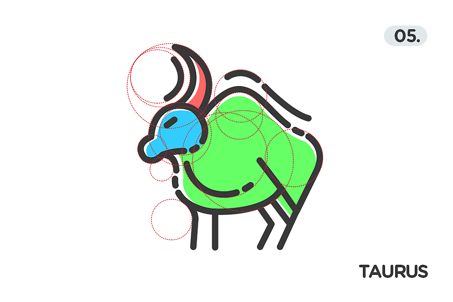 十二星座图标设计