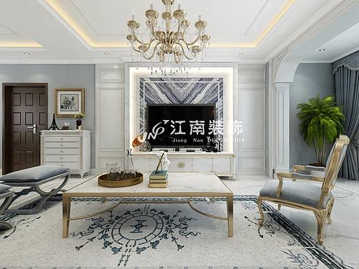 哈尔滨江南装饰公司红星威尼斯欧式轻奢风格装修效果图