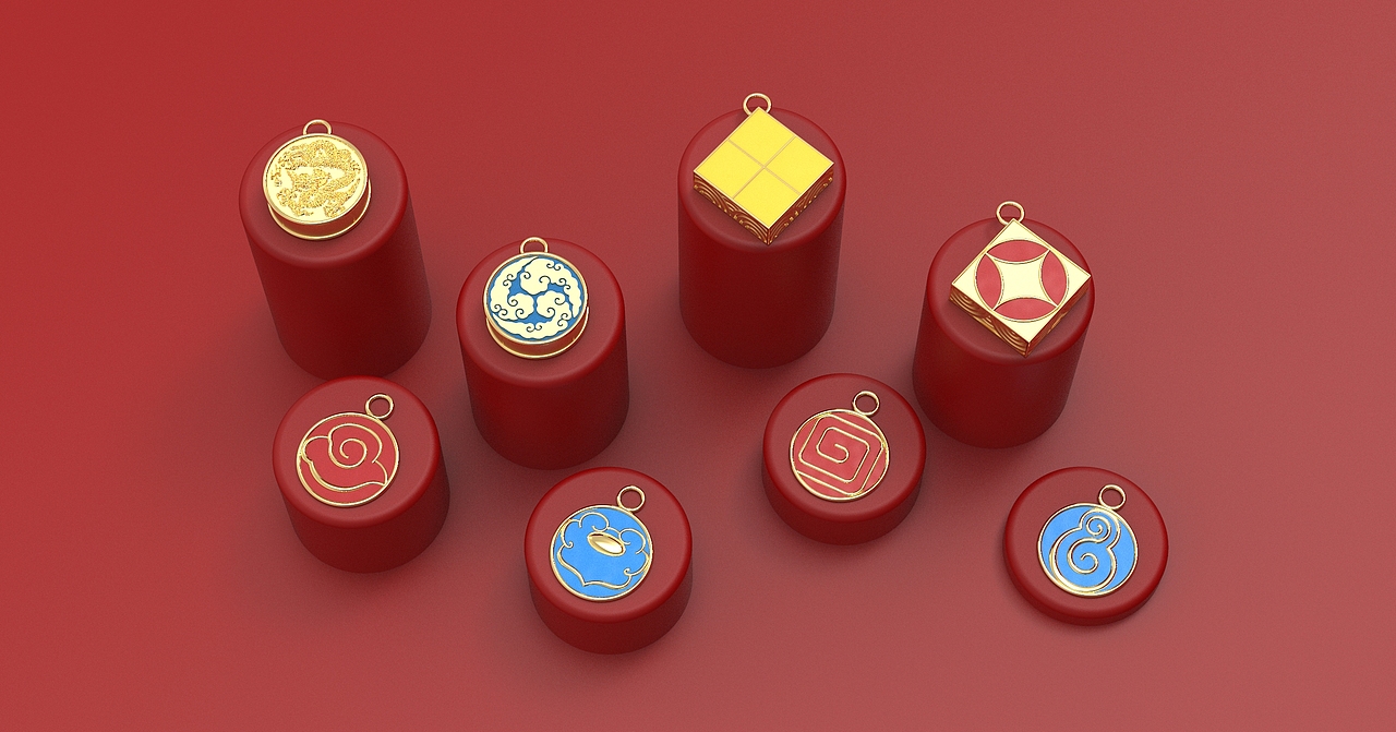 故宫“一砖一瓦”主题贵金属首饰设计