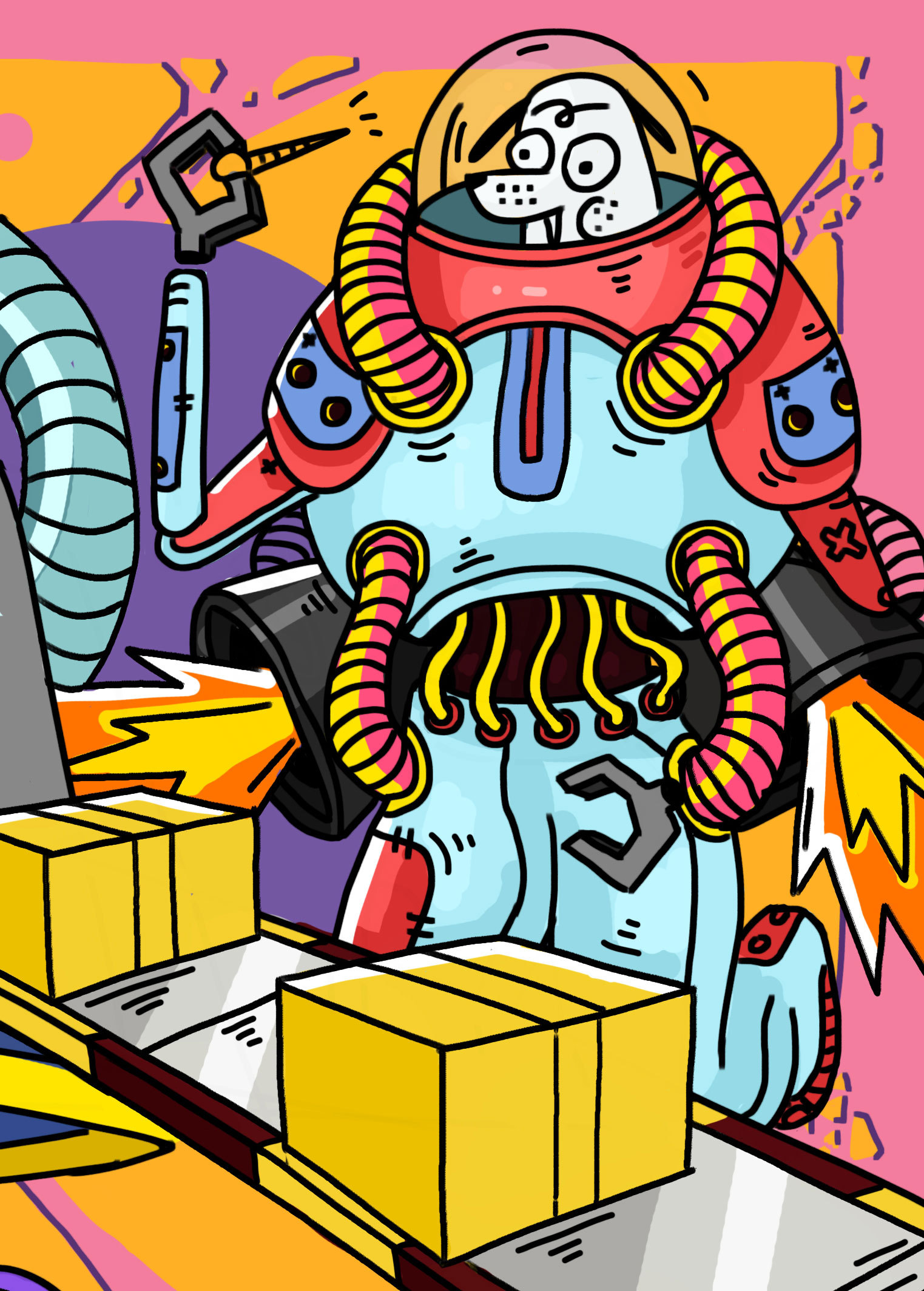 成都宠博会展馆插画设计