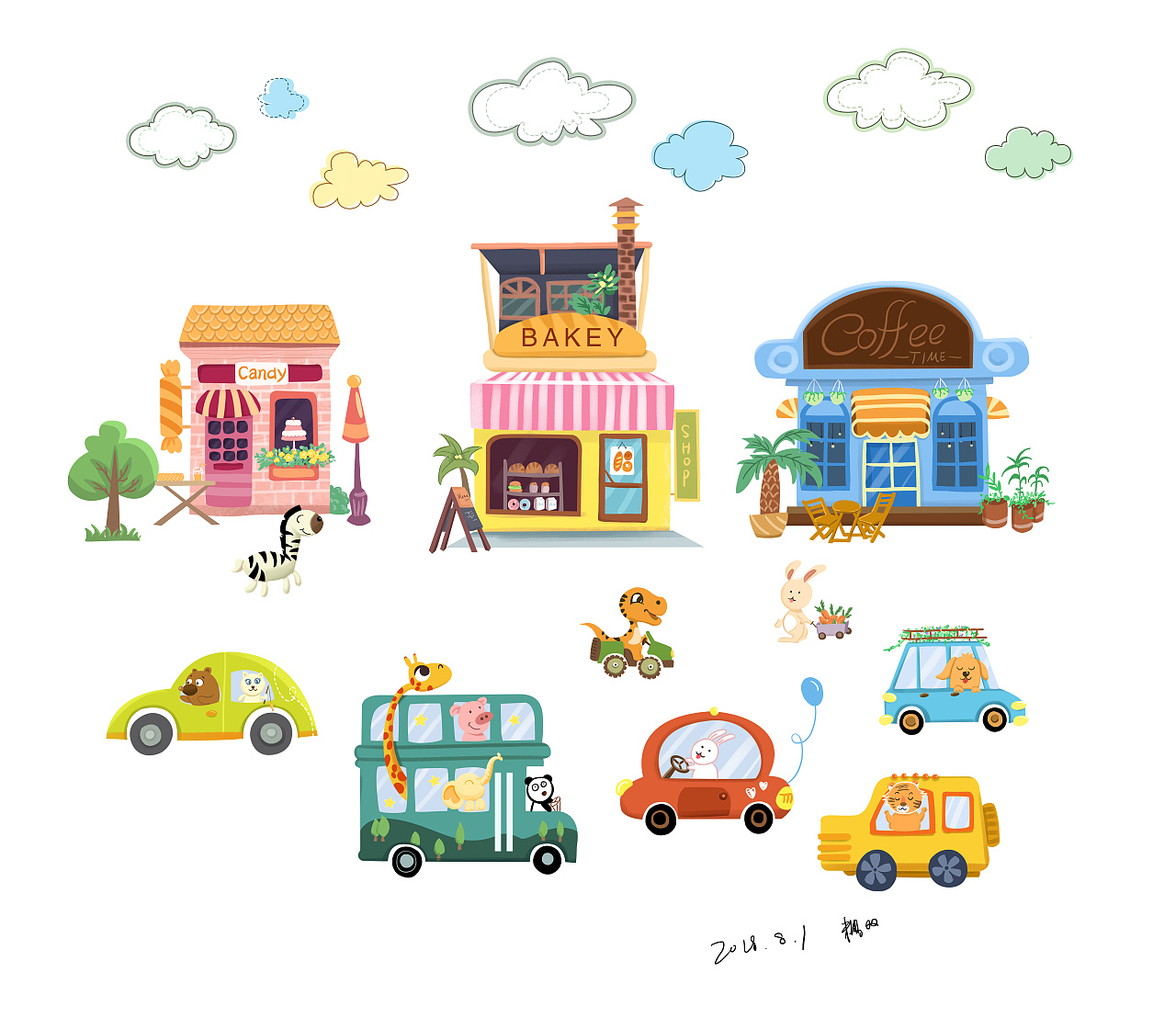 手绘小房子|插画|商业插画|贝吉塔糖双 - 原创作品 - 站酷 (zcool)