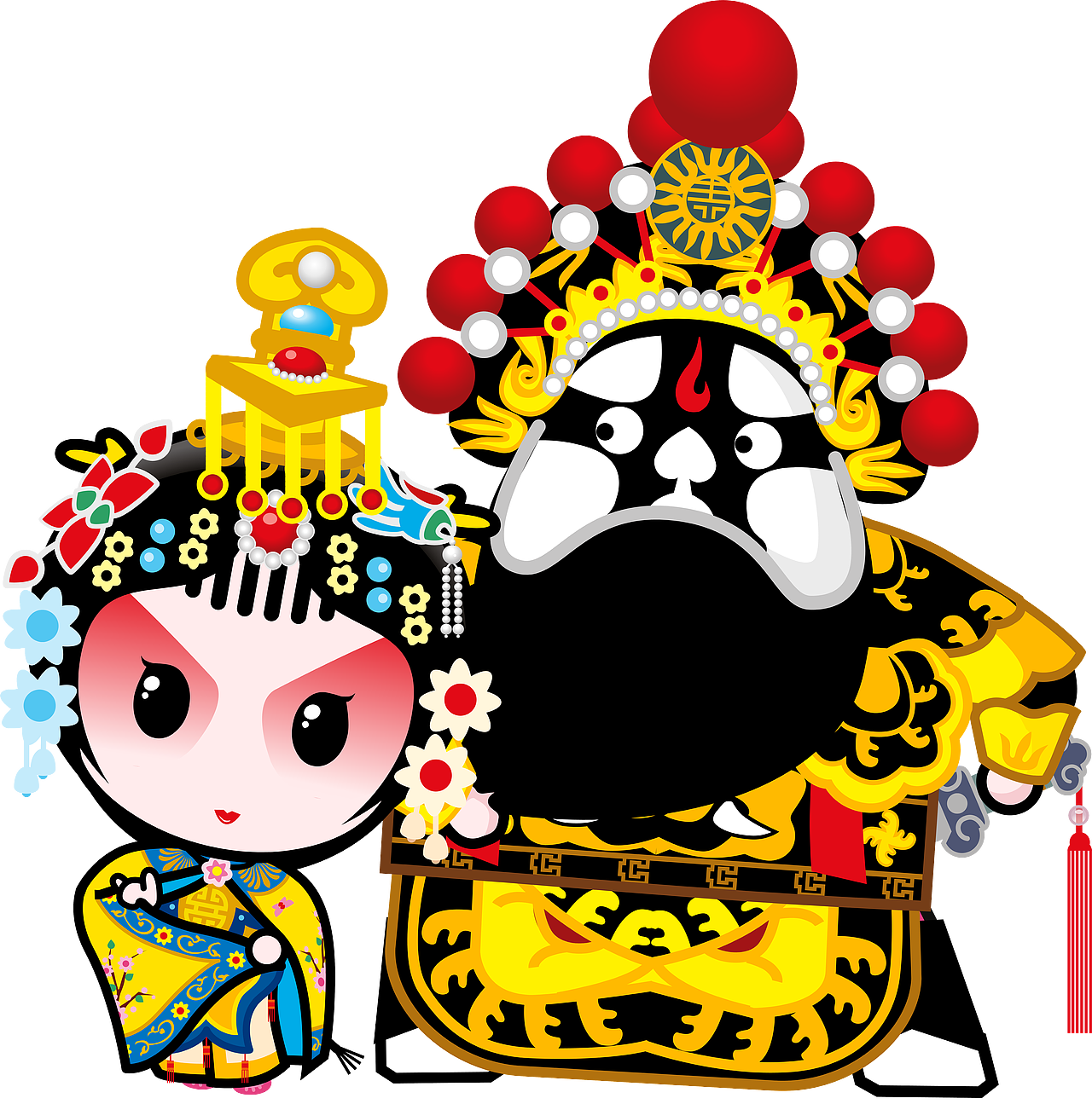 国粹京剧国粹宝贝q版京剧动漫卡通高清大图