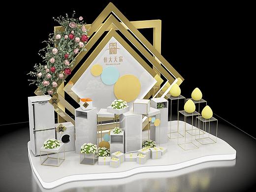 地产礼品堆头 展会展厅 cad施工图 展示柜 美陈 效果图