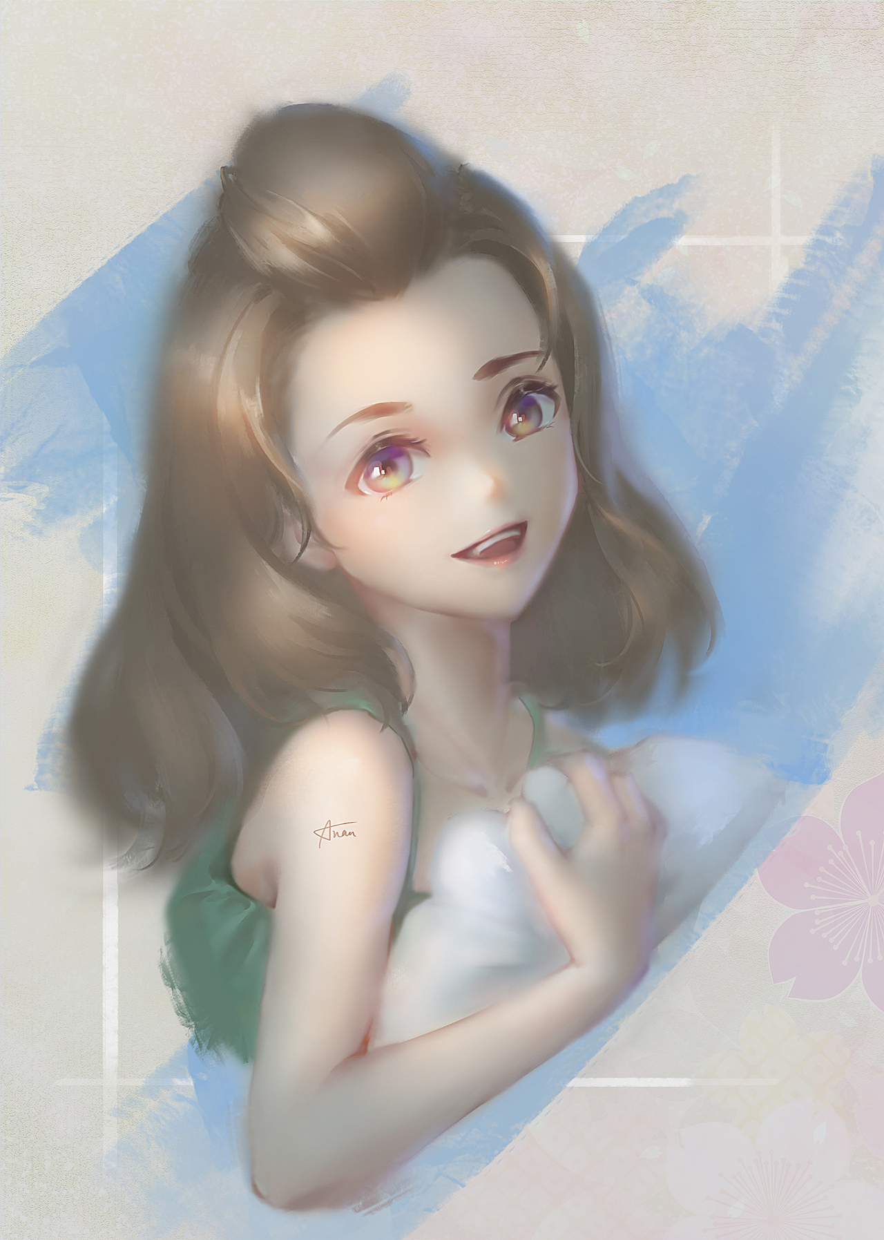 那一抹光（图ZMjYyMjY1OTY4） - 商业插画 - 站酷设计师安安_L原创素材 - 站酷ZCOOL