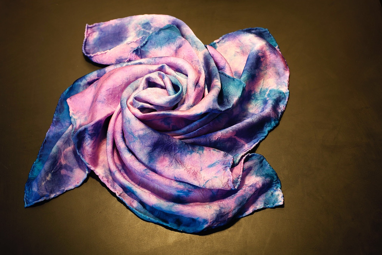 木兮工作室扎染丝巾