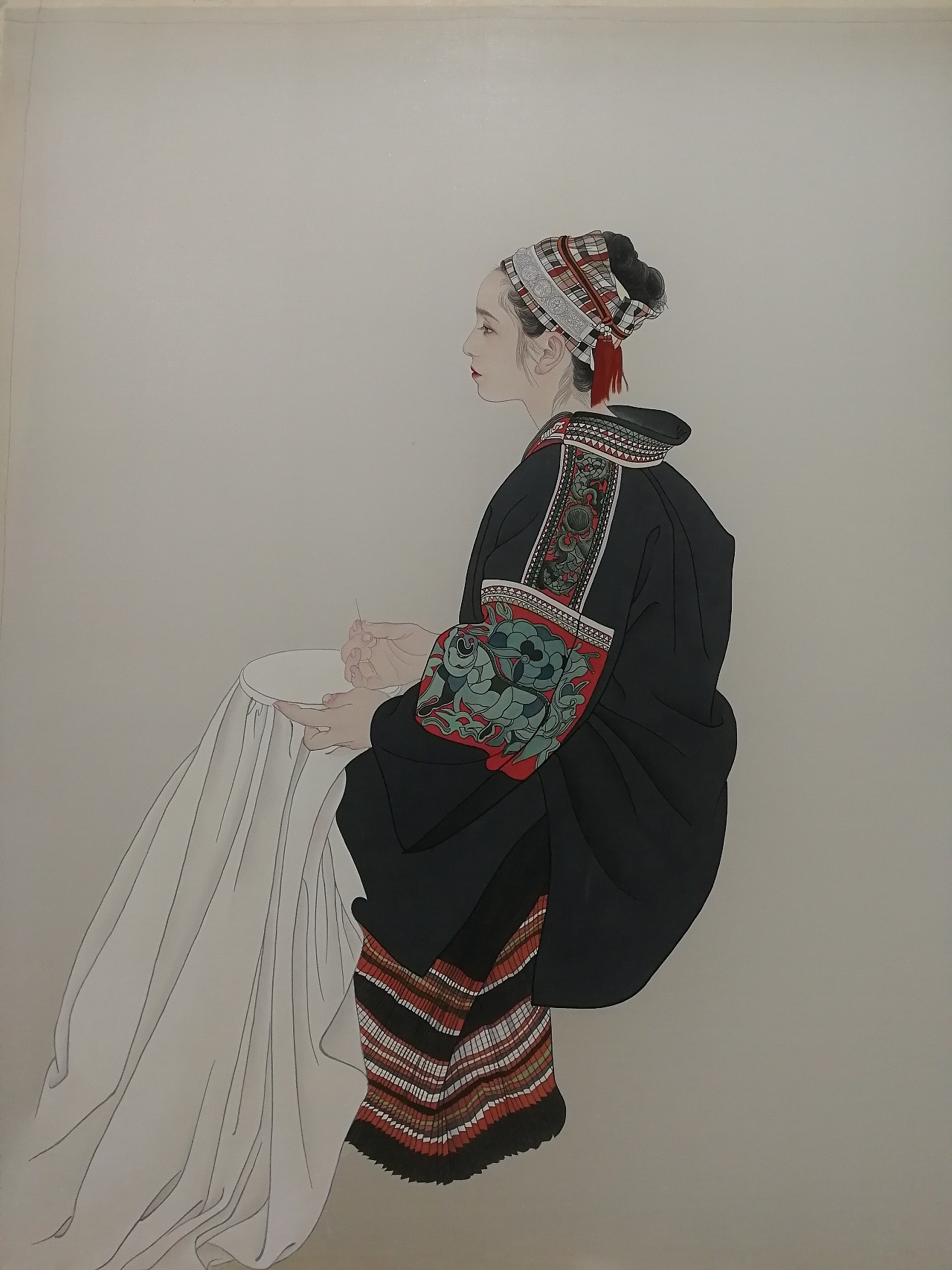 绣女图