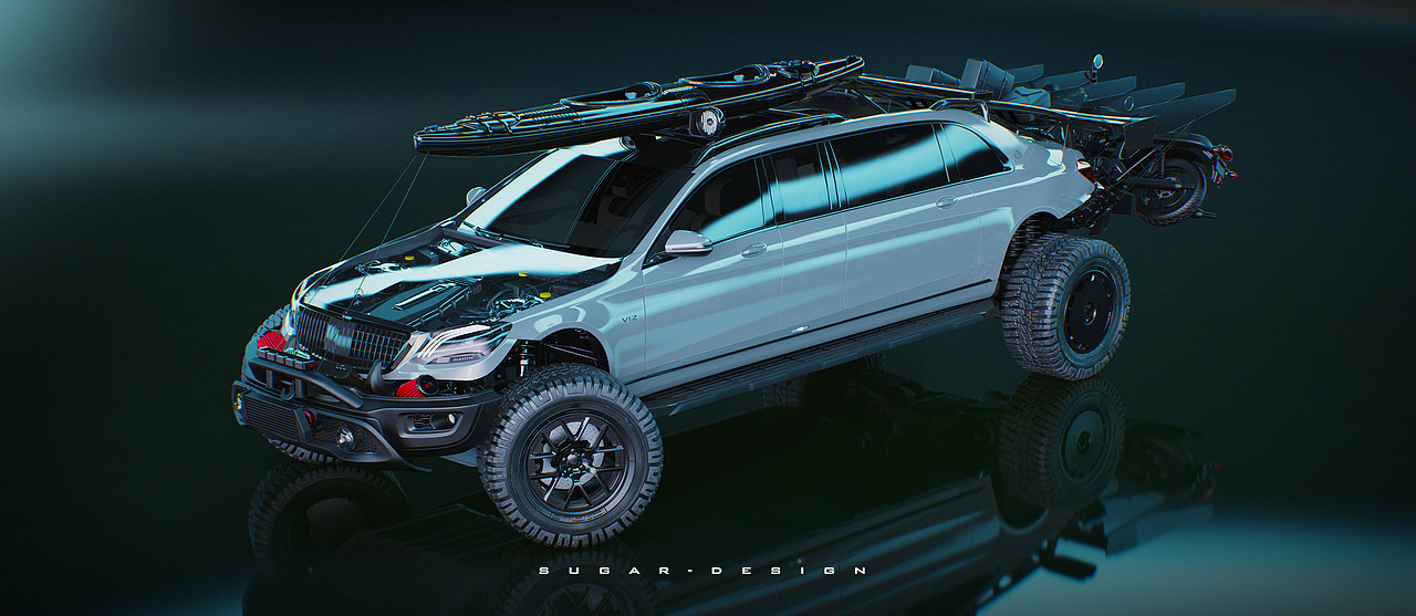 梅赛德斯·奔驰 迈巴赫 Pullman 4x4² Landaulet（图ZMTgyMTQ1MTA0） - 交通工具 - 站酷设计师sugarchow原创素材 - 站酷ZCOOL