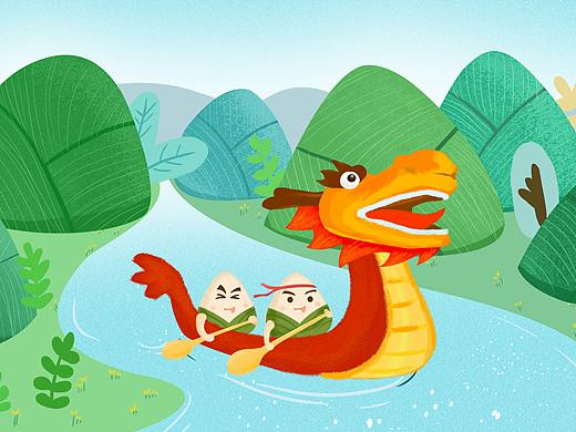 端午節(jié)插畫（個人主頁-ZMjgzOTgzMjg=） - 創(chuàng)作習(xí)作 - 站酷設(shè)計師安靜的設(shè)計獅原創(chuàng)素材 - 站酷ZCOOL