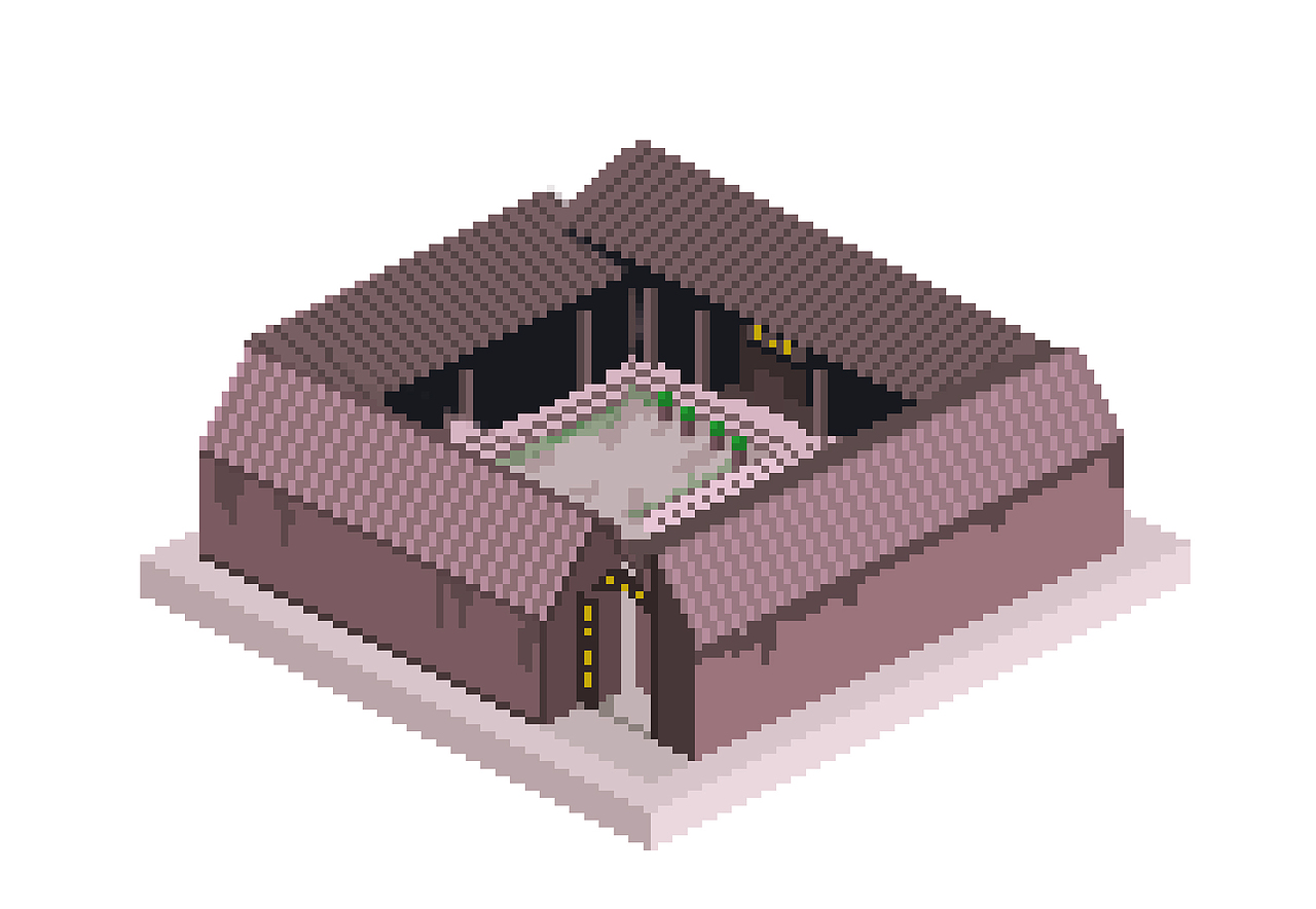 重庆磁器口(像素画)