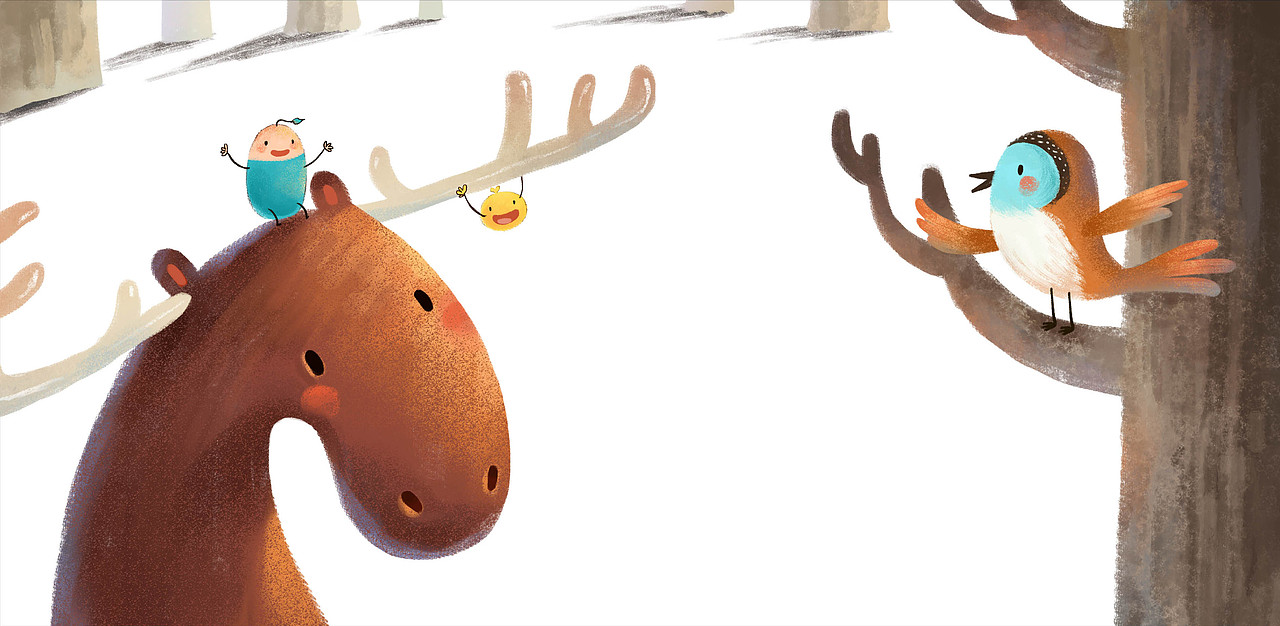 小羚牛（图ZOTQ3NDUzNDA=） - 儿童插画 - 站酷设计师Hello蓝豆原创素材 - 站酷ZCOOL