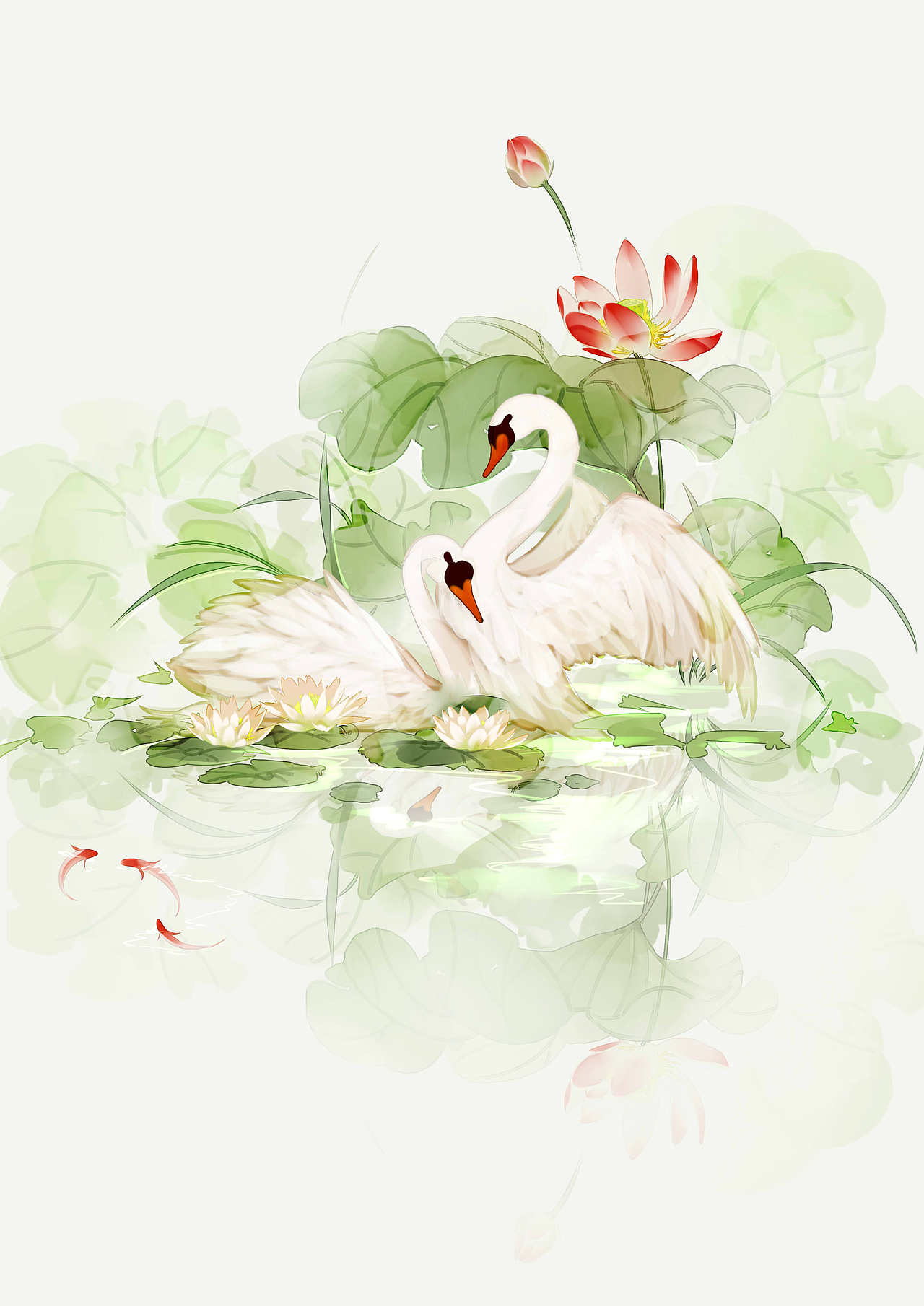 山水花鸟（图ZMTI4MDM1NTky） - 艺术插画 - 站酷设计师璃耒原创素材 - 站酷ZCOOL