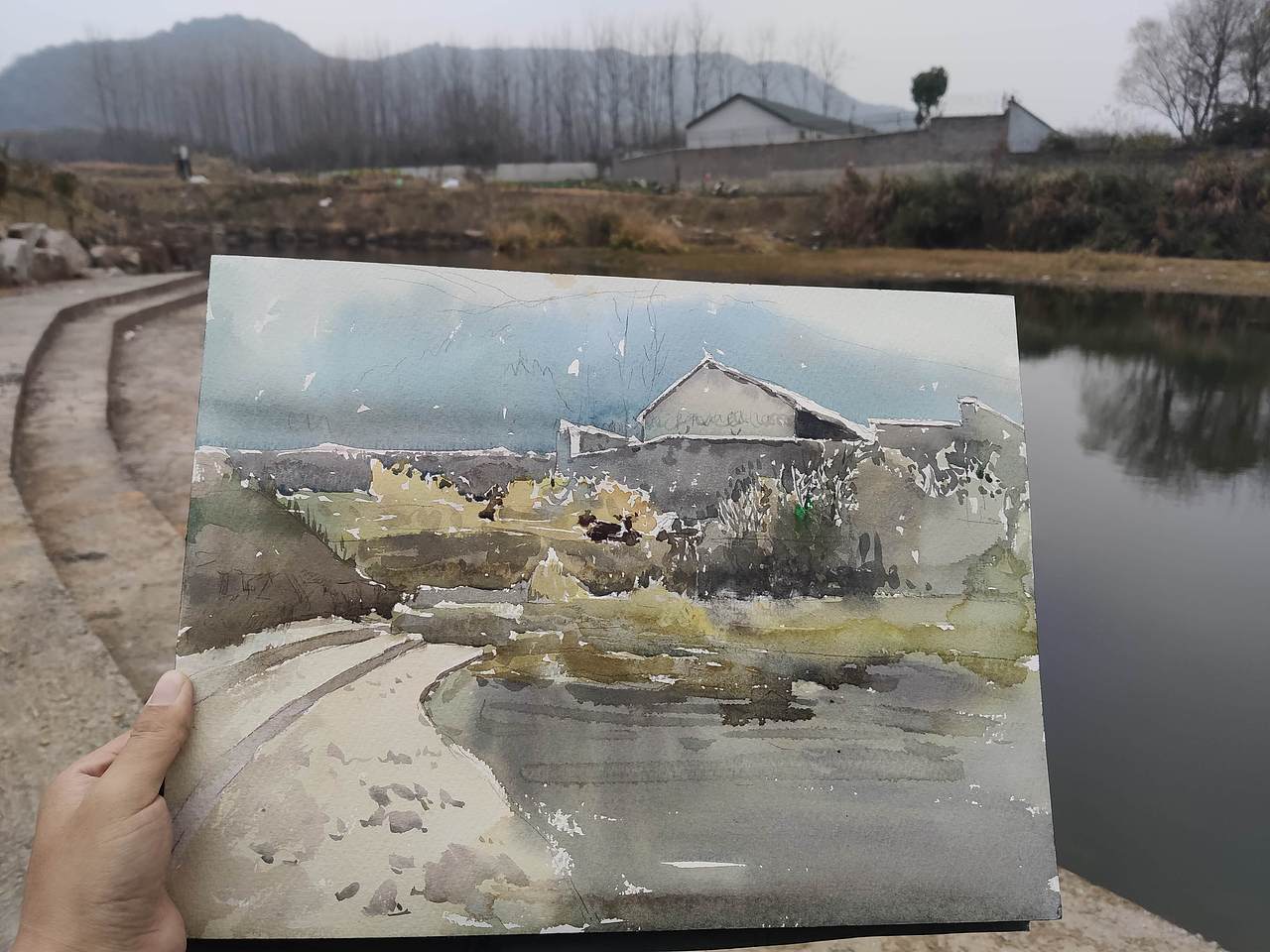 水彩风景（图ZMTk4ODI5NDcy） - 绘画 - 站酷设计师画沙水彩原创素材 - 站酷ZCOOL