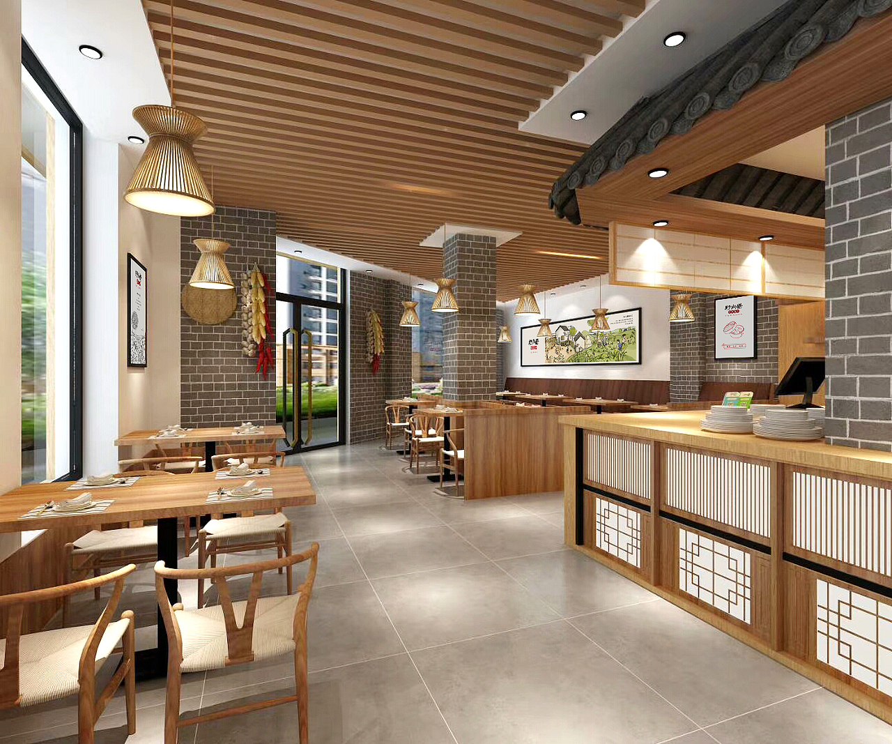 野尚膳品牌连锁SI空间设计（图ZMTQzNDY1MDk2） - 酒店餐饮设计 - 站酷设计师無出其右品牌設計原创素材 - 站酷ZCOOL