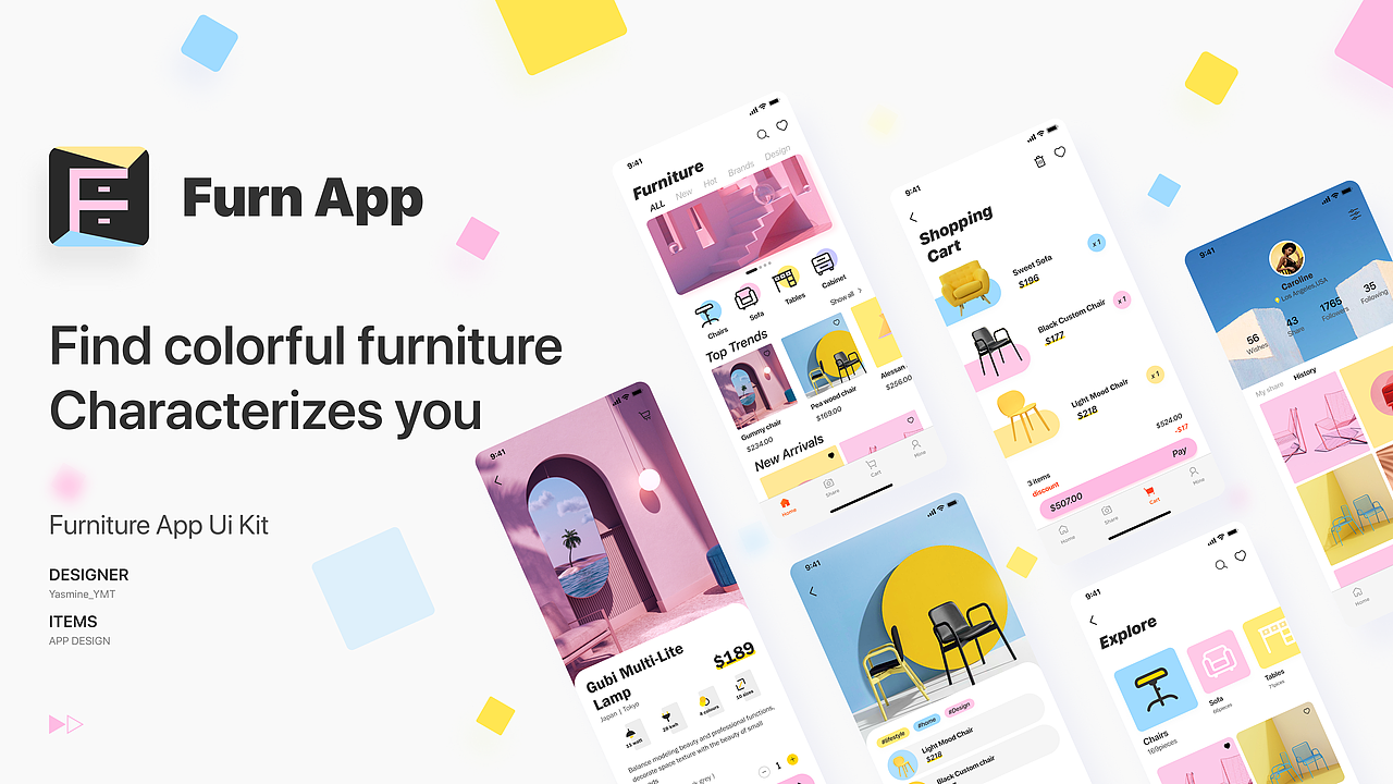 马卡龙灵感风格化家具APP-FURN（图ZMjEzNTc2OTA0） - APP界面 - 站酷设计师咩咩叶原创素材 - 站酷ZCOOL