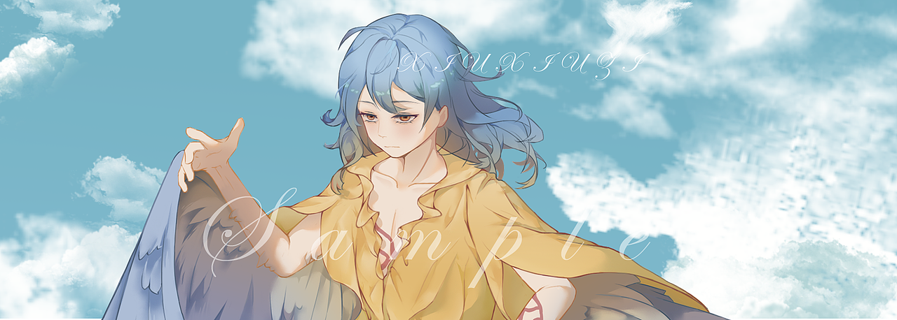 蓝额红尾鸲拟人丨横插丨插图