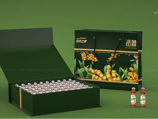 包装设计|手绘插画沙棘果汁礼盒包装设计