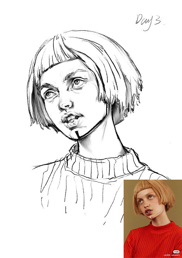 开始自己的日更之旅~头像速写打卡