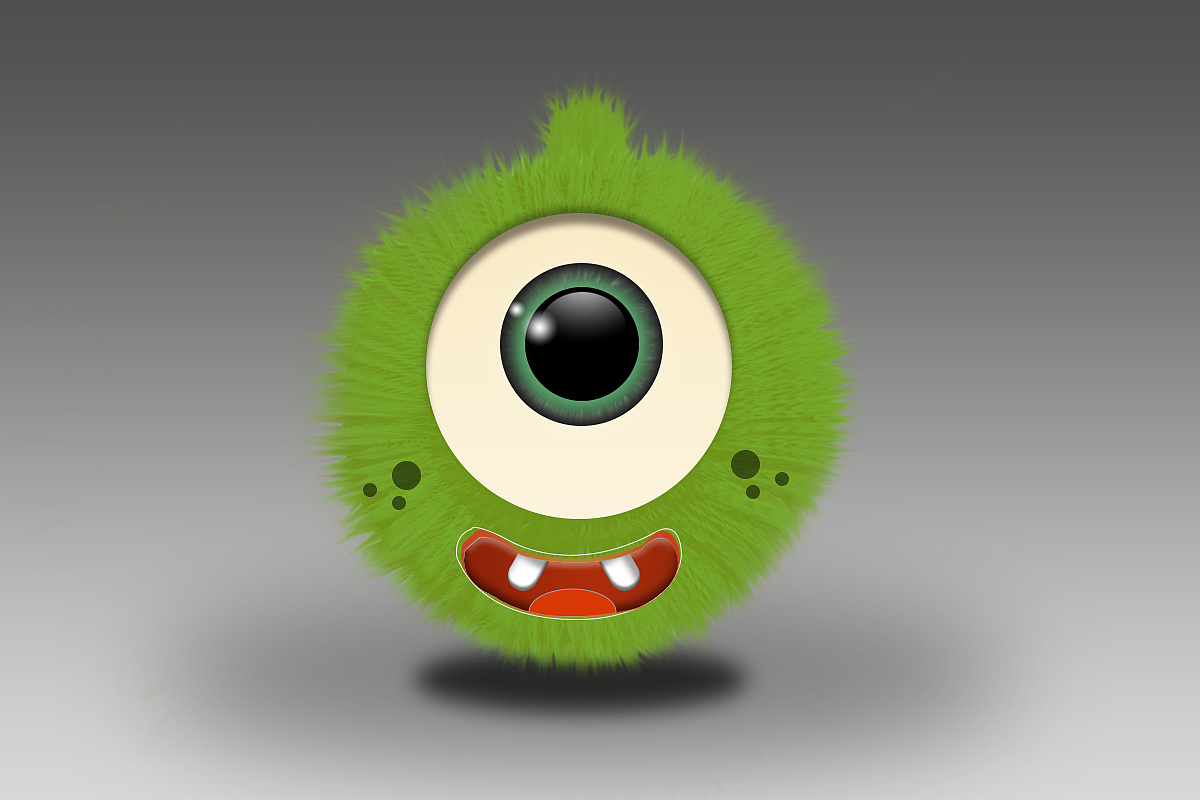 毛球怪|平面|图案|阿涛t - 临摹作品 - 站酷 (zcool)