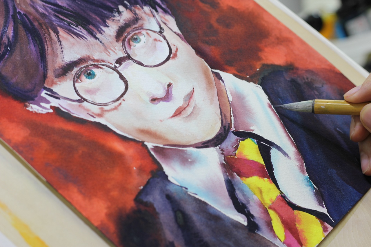 哈利波特水彩 73完成 美术教师资格 培训|纯艺术|绘画|齿轮艺术