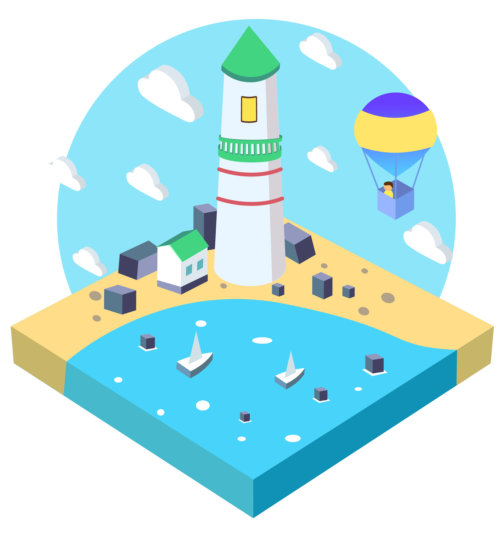 2.5d小场景临摹|插画|商业插画|另一个喵 - 临摹作品 - 站酷 (zcool)