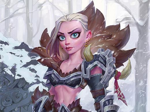 維京女戰(zhàn)士（個人主頁-ZNTY0OTI2MTI=） - 游戲原畫 - 站酷設計師Dong丞Cheng原創(chuàng)素材 - 站酷ZCOOL