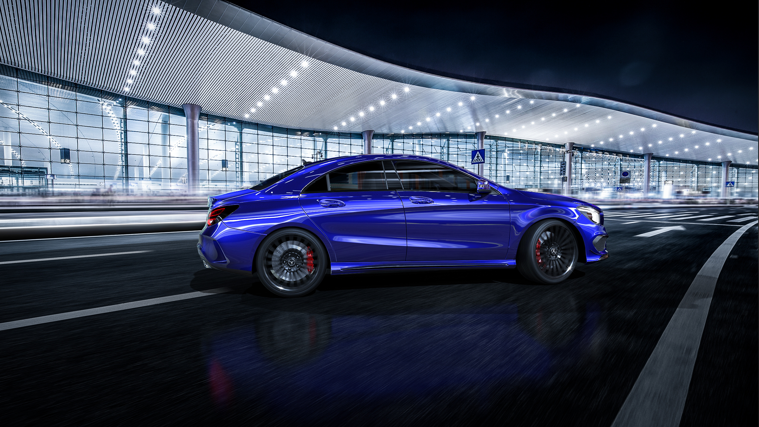 奔驰汽车商业广告 cgi精修渲染海报