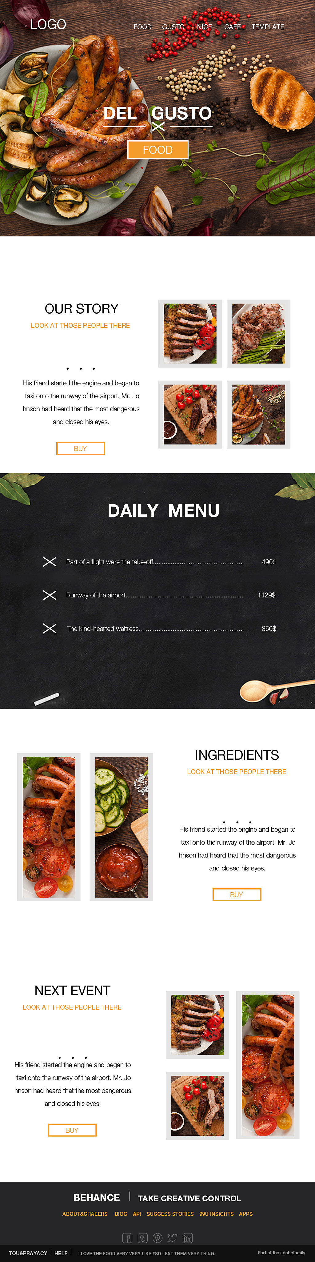 食物主题网页设计（图ZMzY0NjY4OTY=） - 运营设计 - 站酷设计师早起的人儿有鸟吃原创素材 - 站酷ZCOOL