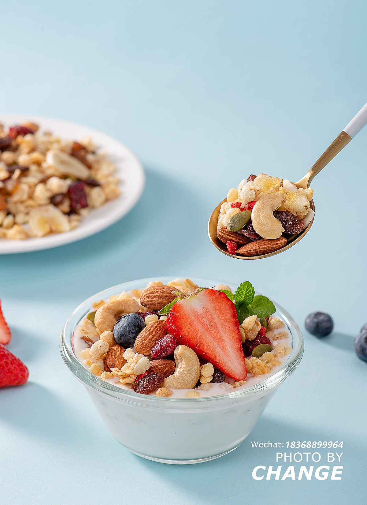 水果麦片 酸奶麦片 早餐